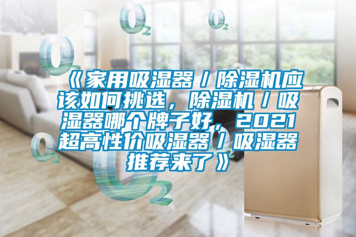 《家用吸濕器／除濕機應該如何挑選，除濕機／吸濕器哪個牌子好，2021超高性價吸濕器／吸濕器推薦來了》
