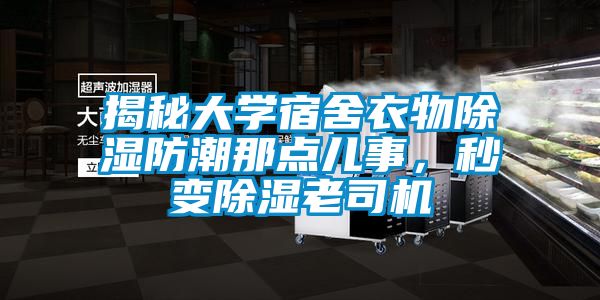 揭秘大學宿舍衣物除濕防潮那點兒事，秒變除濕老司機